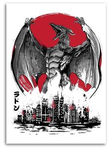 Obraz na plátně Godzilla, monstrum s křídly - Dr.Monekers Rozměry: 40 x 60 cm