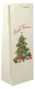 Vánoční dárková taška láhev Stromeček 8611302