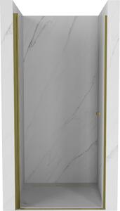 Mexen Pretoria, 1-křídlé sprchové dveře do otvoru 100 x 190 cm, 6 mm čiré sklo, zlatý profil, 852-100-000-50-00