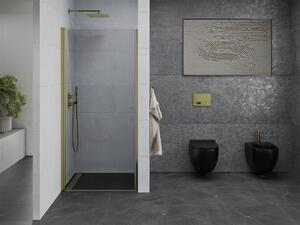 Mexen PRETORIA sprchové dveře ke sprchovému koutu 70 cm, čiré sklo/zlatá, 852-070-000-50-00