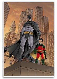 Obraz na plátně Batman a malý pomocník - Saqman Rozměry: 40 x 60 cm