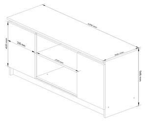 Stolek pod TV RTV 120 2D 1P olcha