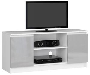 Stolek pod TV RTV 120 2D 1P metalický, lesk
