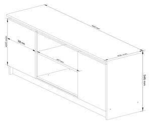 Stolek pod TV RTV 140 2D 1P olcha