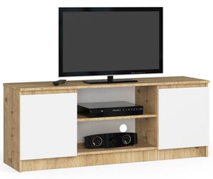 Stolek pod TV RTV 140 2D 1P dub artisan / bílý