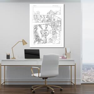 Obraz na plátně Superhrdinský komiks z jeskyně - Saqman Rozměry: 40 x 60 cm