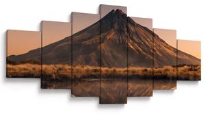 Obraz odrazu hory Taranaki, Nový Zéland (210x100 cm)