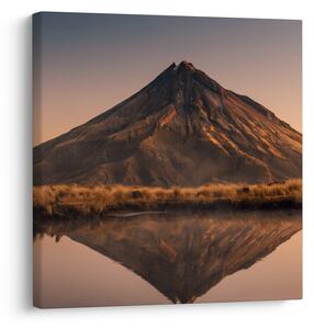 Obraz odrazu hory Taranaki, Nový Zéland (30x30 cm)