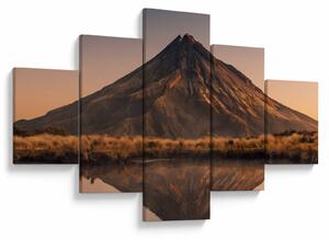 Obraz odrazu hory Taranaki, Nový Zéland (125x70 cm)
