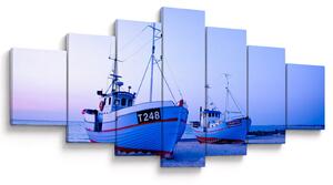 Obraz - Vylodění za soumraku (210x100 cm)