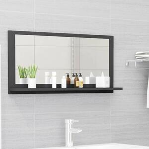 Koupelnové zrcadlo šedé 80 x 10,5 x 37 cm dřevotříska