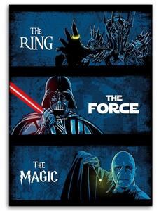 Obraz na plátně Koláž Star Wars, Pán prstenů, Harry Potter - DDJVigo Rozměry: 40 x 60 cm