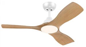 Philips Olas stropní ventilátor a svítidlo 30W+24W 3000/4300/6500K 106cm bílá a dřevo