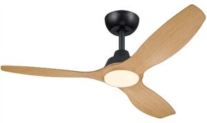 Philips Olas stropní ventilátor a svítidlo 32W+24W 3000/4300/6500K 132cm černá a dřevo