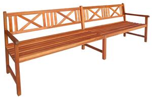 Zahradní lavice s poduškami 240 cm masivní akáciové dřevo