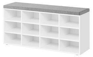 Botníková lavice ESPO 7 bílá/šedá
