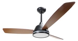 ZEVENTI - LED Stmívat stropní ventilátor LED/20W/230V 2700-6500K 132cm hnědá+DO