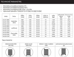Invena, koupelnový žebříkový radiátor 540x1200 mm 538W, černá matná, UG-03-120-A