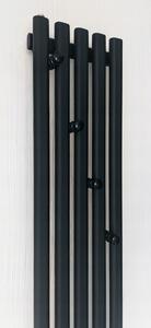 Regnis Lazur LA, topné těleso 330x1000mm se středovým připojením 50mm, 428W, černá matná, LAZURLA/1000/330/D5/BLACK