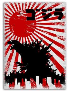 Obraz na plátně Godzilla, příšera ve městě - DDJVigo Rozměry: 40 x 60 cm