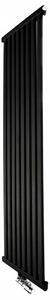 Regnis Kalipso MIR, topné těleso 500x1000mm se středovým připojením 50mm, 531W, černá matná, KALIPSOMIR/1000/500/D5/BLACK