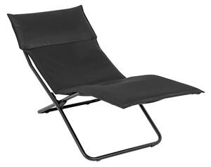 Skládací lehátko chaise lounge ECLIPSE černá Nori