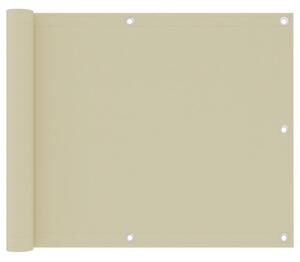 Balkónová zástěna krémová 75 x 300 cm oxfordská látka