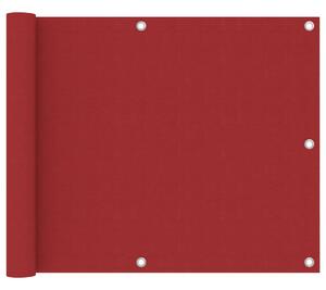 Balkónová zástěna červená 75 x 300 cm oxfordská látka