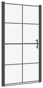 Sprchové dveře tvrzené sklo 100 x 178 cm černé