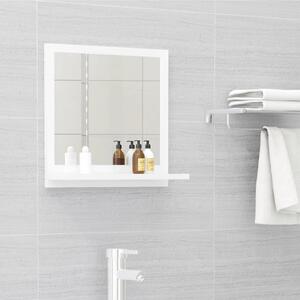 Koupelnové zrcadlo bílé vysoký lesk 40x10,5x37 cm dřevotříska