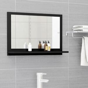 Koupelnové zrcadlo černé 60 x 10,5 x 37 cm dřevotříska