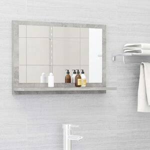 Koupelnové zrcadlo betonově šedé 60 x 10,5 x 37 cm dřevotříska