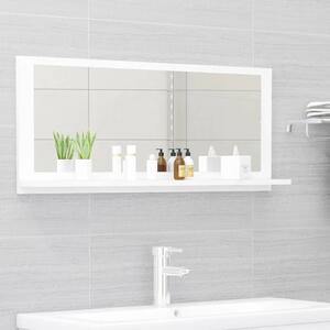 Koupelnové zrcadlo bílé 90 x 10,5 x 37 cm dřevotříska