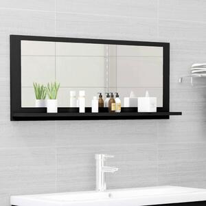 Koupelnové zrcadlo černé 90 x 10,5 x 37 cm dřevotříska