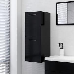 Koupelnová skříňka černá 30 x 30 x 80 cm dřevotříska
