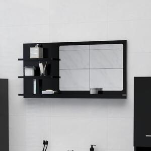 Koupelnové zrcadlo černé 90 x 10,5 x 45 cm dřevotříska