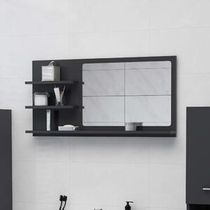 Koupelnové zrcadlo šedé 90 x 10,5 x 45 cm dřevotříska