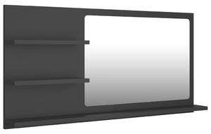 Koupelnové zrcadlo šedé 90 x 10,5 x 45 cm dřevotříska
