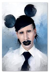 Obraz na plátně Marilyn Manson v klobouku s ušima - Dmitry Belov Rozměry: 40 x 60 cm