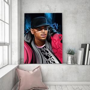 Obraz na plátně Portrét Chrise Browna - Dmitry Belov Rozměry: 40 x 60 cm