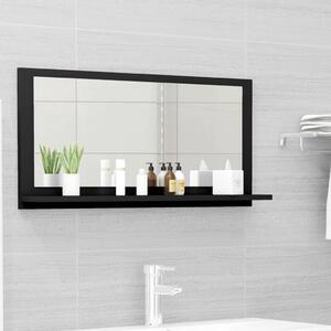 Koupelnové zrcadlo černé 80 x 10,5 x 37 cm dřevotříska