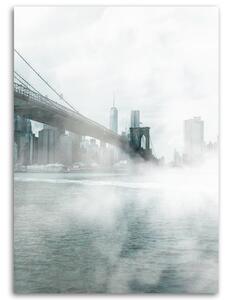 Obraz na plátně Mlha pod Brooklynským mostem - Dmitry Belov Rozměry: 40 x 60 cm
