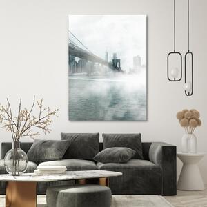 Obraz na plátně Mlha pod Brooklynským mostem - Dmitry Belov Rozměry: 40 x 60 cm