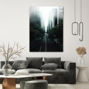 Obraz na plátně Zelená ulice ve městě - Dmitry Belov Rozměry: 40 x 60 cm