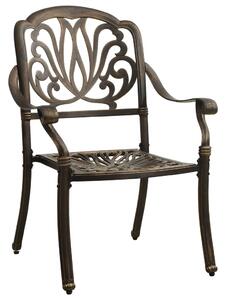 Zahradní židle 2 ks litý hliník bronzové