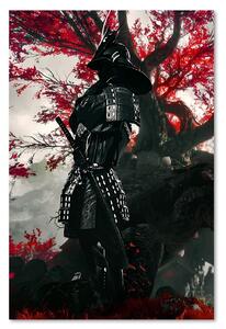 Obraz na plátně Samuraj v brnění v lese - SyanArt Rozměry: 40 x 60 cm