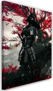 Obraz na plátně Samuraj v brnění v lese - SyanArt Rozměry: 40 x 60 cm