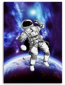 Obraz na plátně Astronaut ve fialovém prostoru - Pau Fernandez Rozměry: 40 x 60 cm