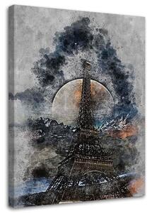 Obraz na plátně Eiffelova věž v mlze - Pau Fernandez Rozměry: 40 x 60 cm