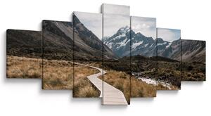 Obraz - Chodník v údolí hory Mt. Cook (210x100 cm)